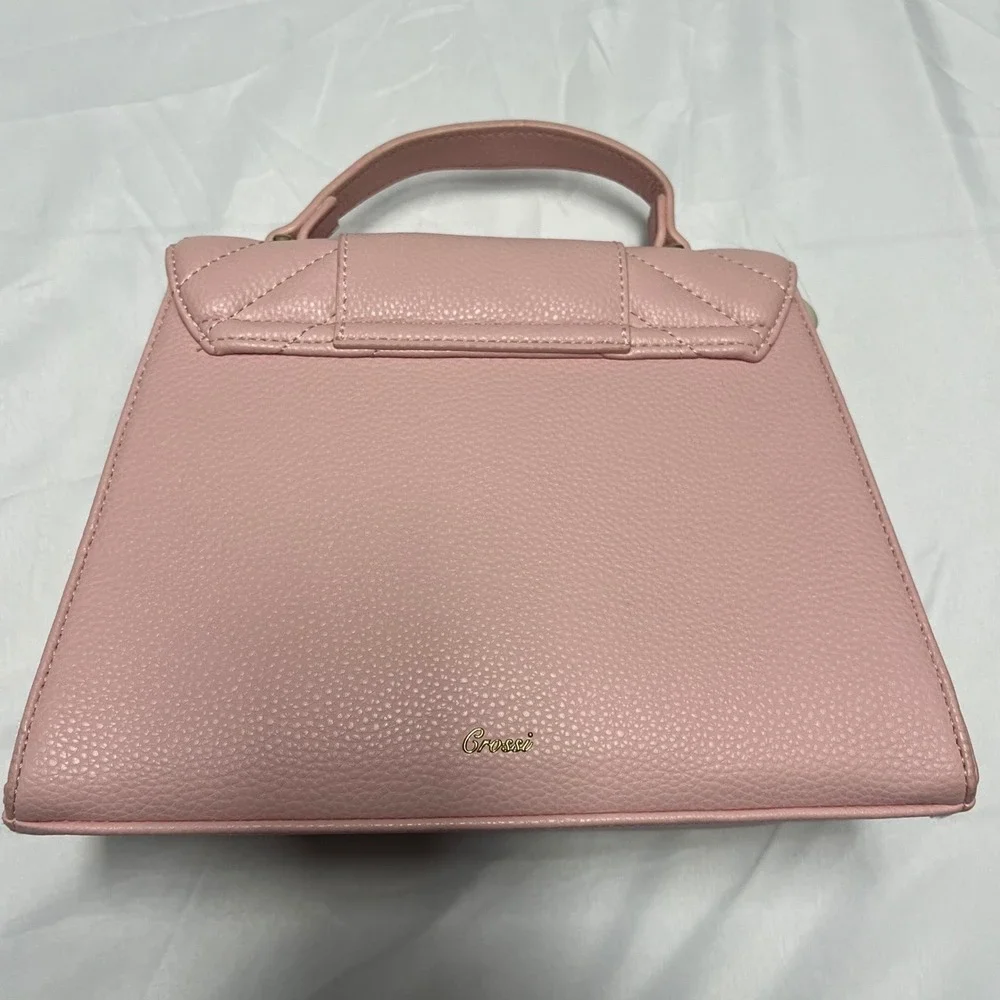 Crossi Vegan Leather Quilted Satchel‎ Crossbody Bag